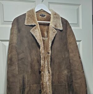 Cole Haan Men's Brown Shearling Coat